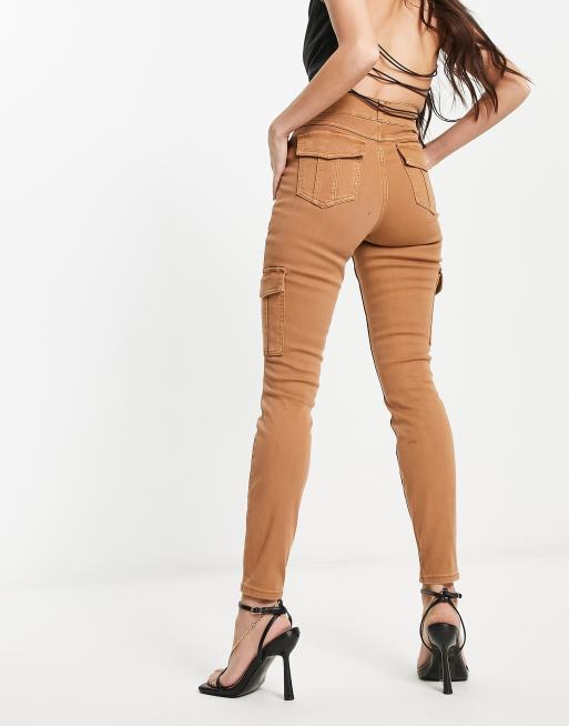 Womens skinny hot sale cargo pants