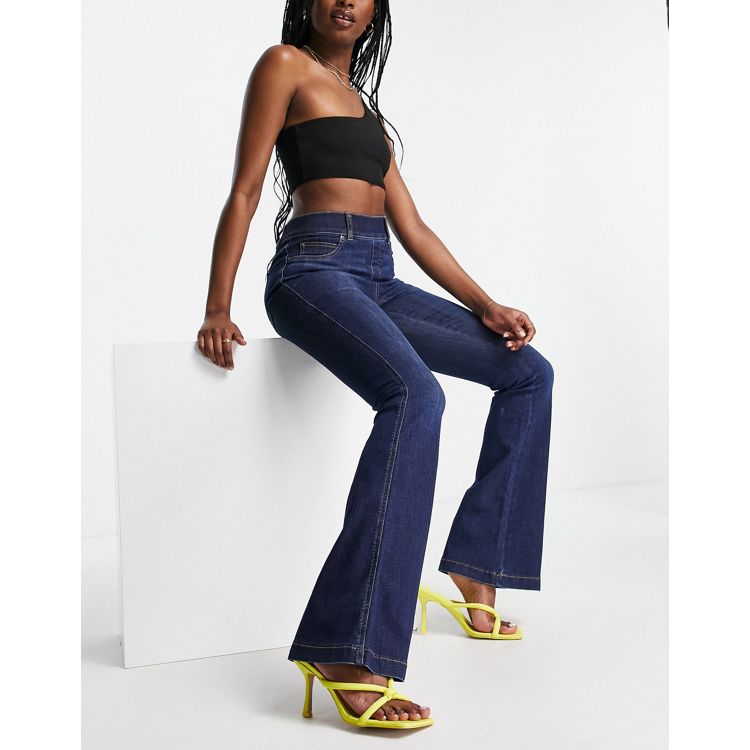 Spanx high waisted flare jeans in dark wash