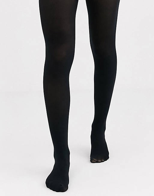 Ud over mørke shuttle Spanx Luxe legs 60 denier opaque shaping tights in black | ASOS