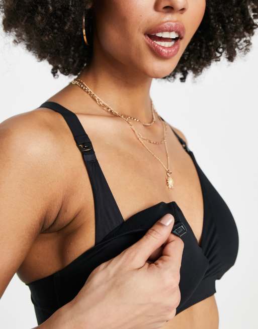 Spanx Mama Bra-llelujah smoothing wire free nursing bra in black