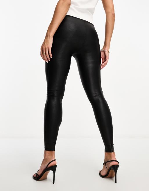 Spanx faux leather high waist sculpting leggings in black