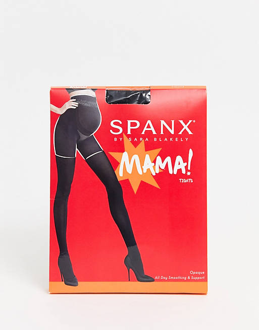 Women Spanx Maternity Mama 60 denier opaque smoothing tights in black 