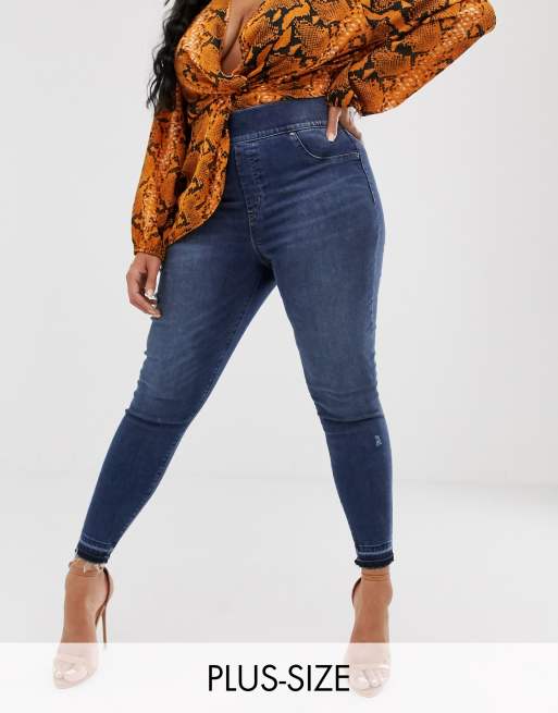 Spanx Plus distressed skinny jean