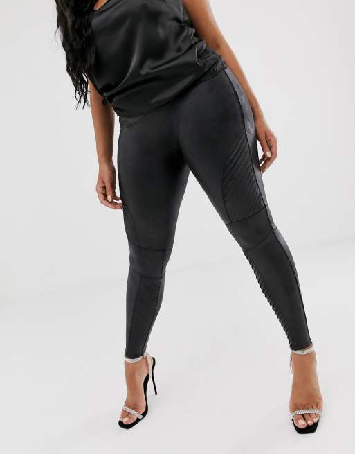 Faux Leather Moto Legging in Black curated on LTK