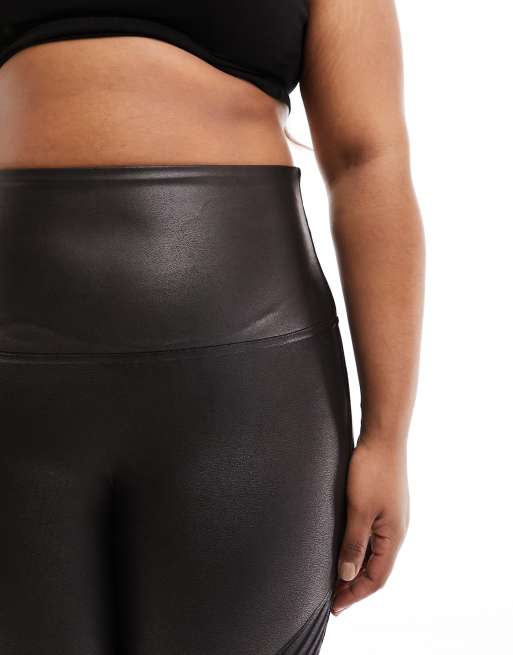 Spanx Plus - Leggings style motard imitation cuir - Noir, 4 de 5