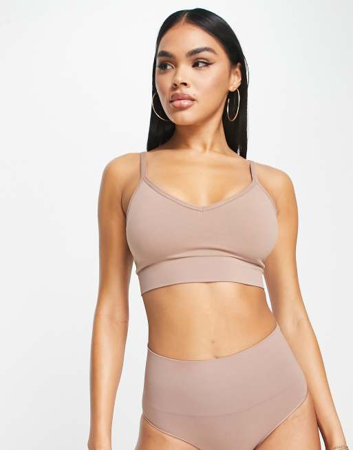 Spanx Seamless contouring longline cami bralet in mid beige