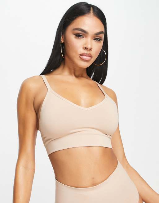 Spanx Adjustable Full Coverage Bra In Beige - Toasted Oatmeal