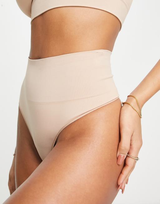 ASSETS by SPANX Women's Flawless Finish High-Waist Shaping Thong - Beige 1X