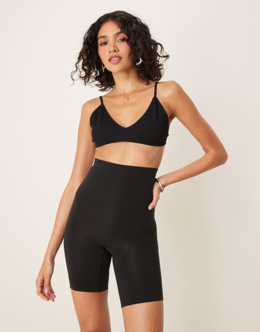 Spanx Seamless Power High Waisted Short in Black - BLACK