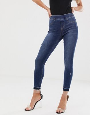 spanx black distressed jeans