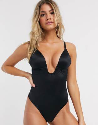 Spanx - Suit Your Fancy - Bodysuit modellante taglio a perizoma con scollatura sulla schiena nero