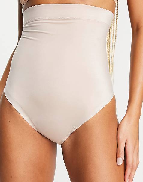 Natural Womens Clothing Lingerie Knickers and underwear Spanx Synthetic Suit Your Fancy High-waisted Briefs in Beige 