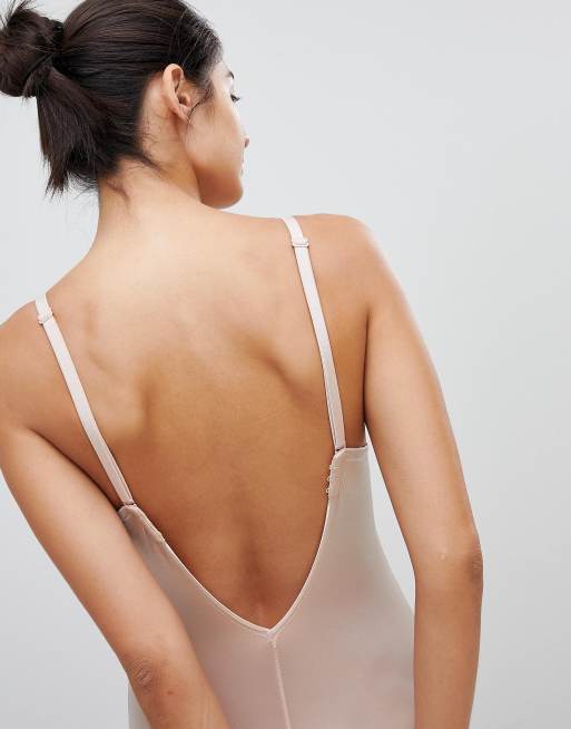 Suit Your Fancy Plunge Low-Back Mid-Thigh Bodysuit