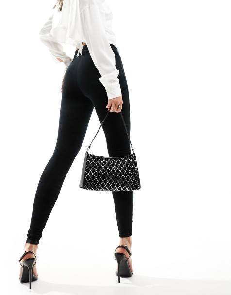 Spanx – Svarta, formgivande leggings i sammet med hög midja - view 1