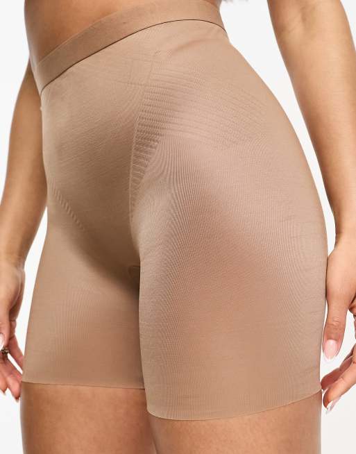 Spanx Oncore sculpting high-waist midthigh contouring short in cafe au lait