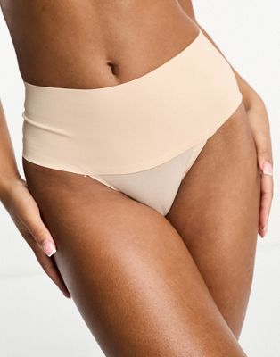 Spanx Oncore sculpting high-waist midthigh contouring short in chestnut  brown