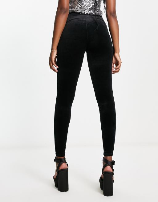 Spanx velvet high waisted sculpting leggings in black