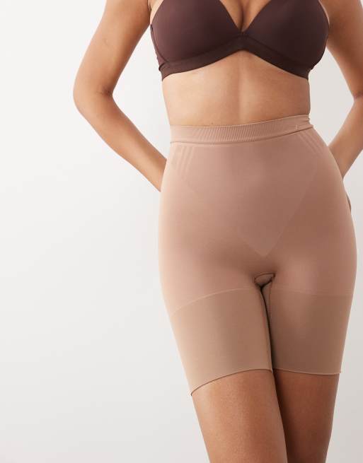 SPANXsculpt GoFigure mid-thigh short in cinnamon brown, 2 of 3
