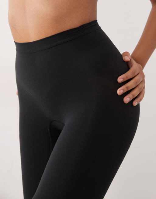 SPANXsculpt Seamless high-rise mid-thigh Power Shorts with non slip waistband in Black, 2 of 3