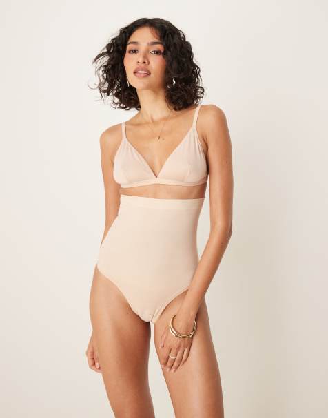 SPANXsculpt Seamless Power high-waisted thong in beige