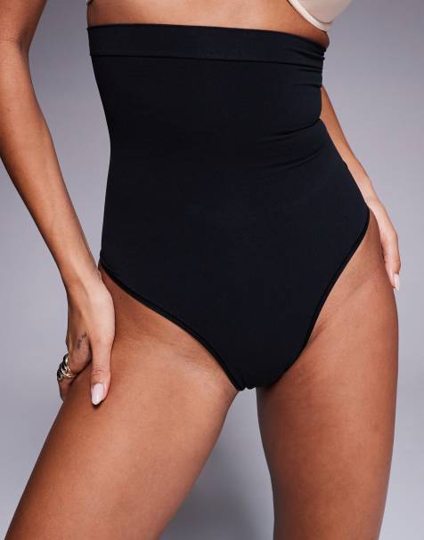 SPANXsculpt Seamless Power high-waisted thong in black - view 1