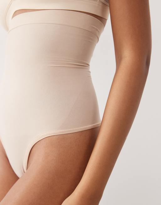 SPANXsculpt - Seamless Power - Perizoma traspirante a vita alta beige senza cuciture, 2 di 3