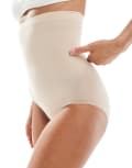[Spanx] SPANXsculpt Seamless Power Shaping High Waisted Brief in Beige-Neutral 3X BEIGE