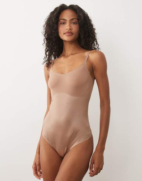 SPANXshape Invisible Shaping cami lingerie thong bodysuit in cafe au lait - view 1