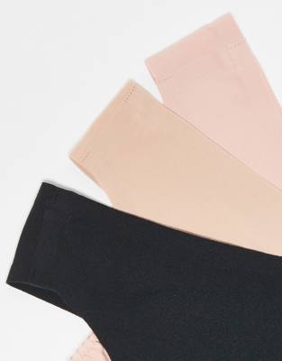 Spanx Smooth Fit-to-you 3-pack Stretchy Thongs-multi In Multi