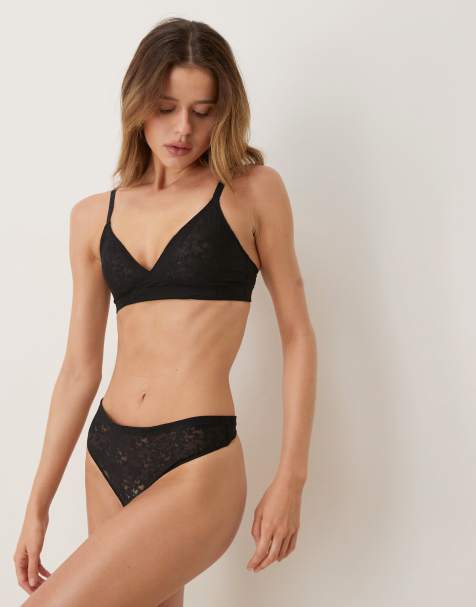 SPANXsupersmooth Day to Date Night invisible lace thong in black - view 1