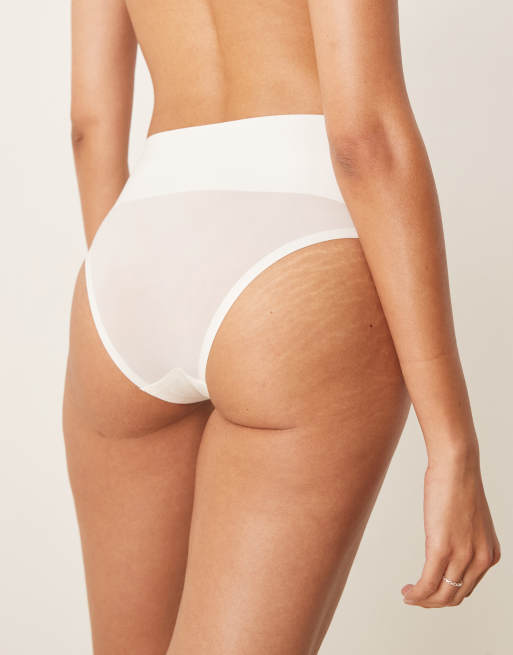 SPANXsupersmooth Undie-tectable tanga briefs in powder , 2 of 4