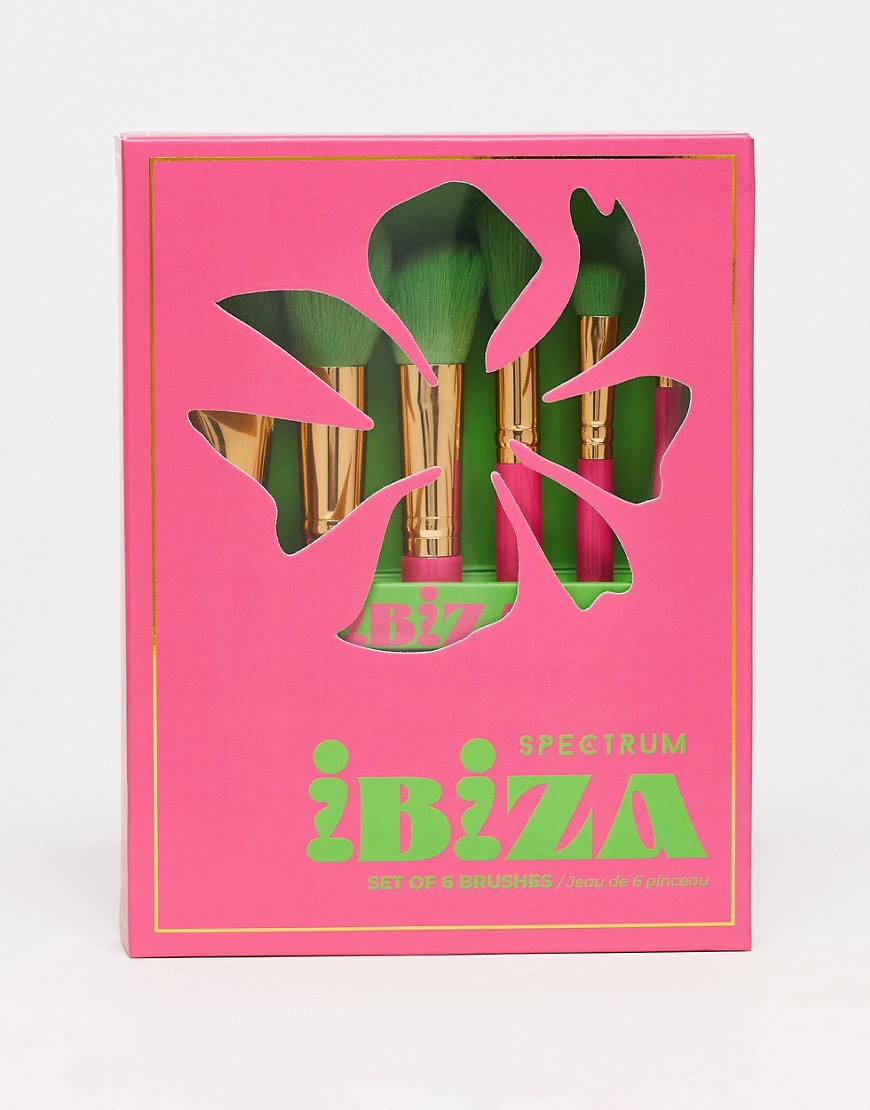 Spectrum Ibiza Travel Book Midi Makeup 6 Piece Brush Set-No colour