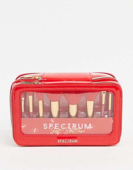Spectrum Red Jet Setter Makeup Brush Set
