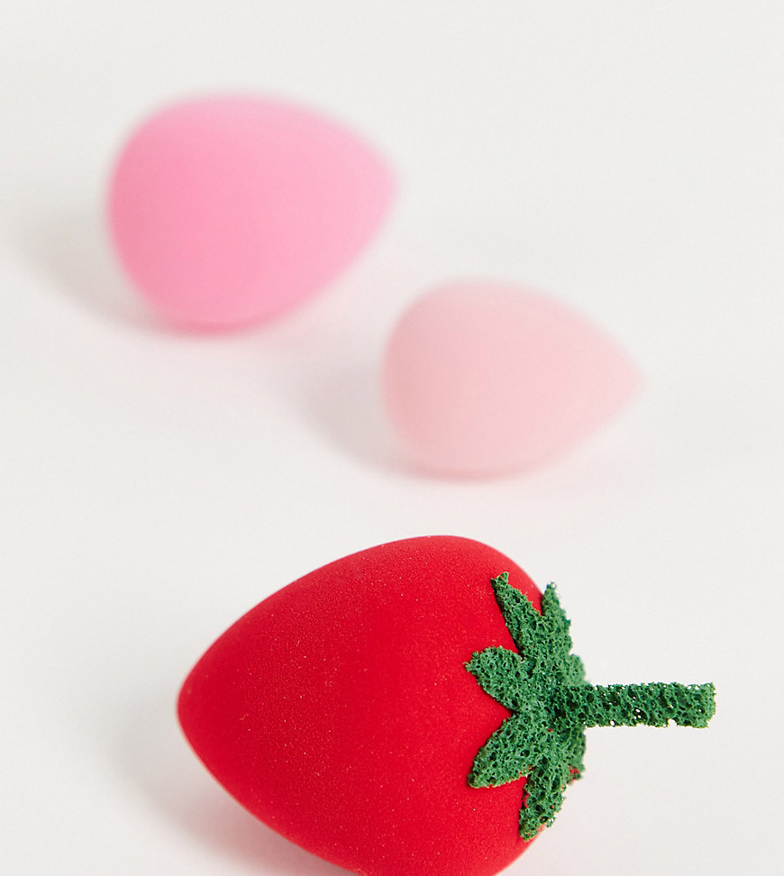 Spectrum x ASOS Exclusive ‑ Hello Kitty ‑ Schwamm-Set mit Erdbeer-Design-Mehrfarbig
