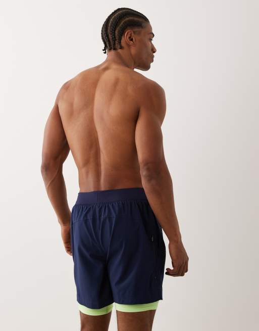 Speedo 16" volley swim short with liner in navy, 5 of 5