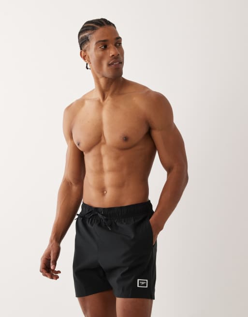 Speedo Classic logo 16" volley swim short in black, 3 of 5