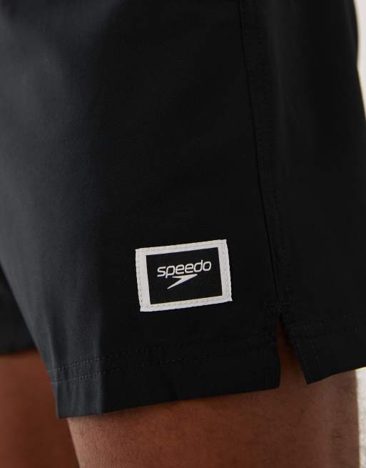 Speedo Classic logo 16" volley swim short in black, 5 of 5