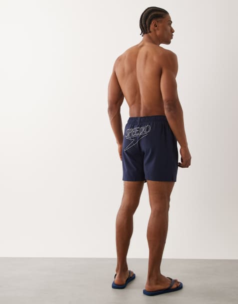 Speedo Classic logo 16" volley swim short in navy