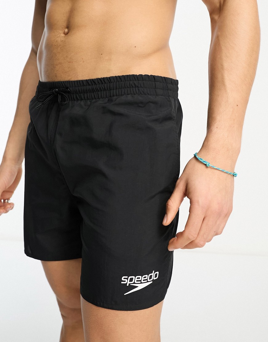 essentials 16" swim shorts in black