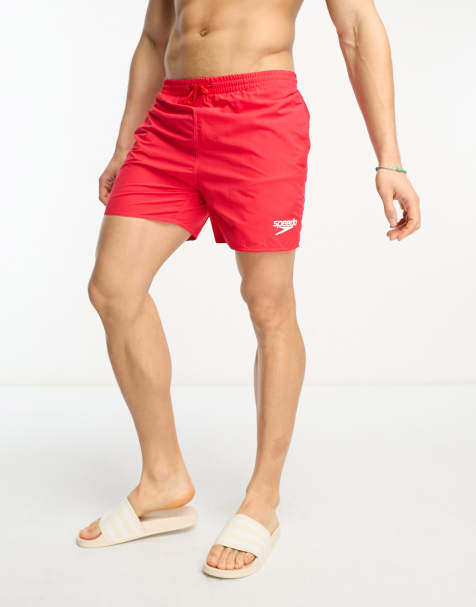 Speedo essentials 16"" swim shorts in red - view 1