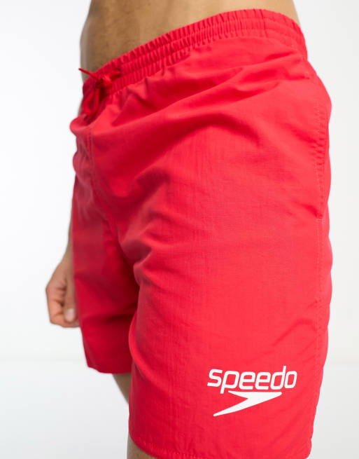 Red speedo shop swim shorts