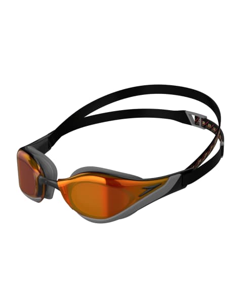 Speedo Fastskin pure focus mirror goggles in black/grey/firegold - view 1