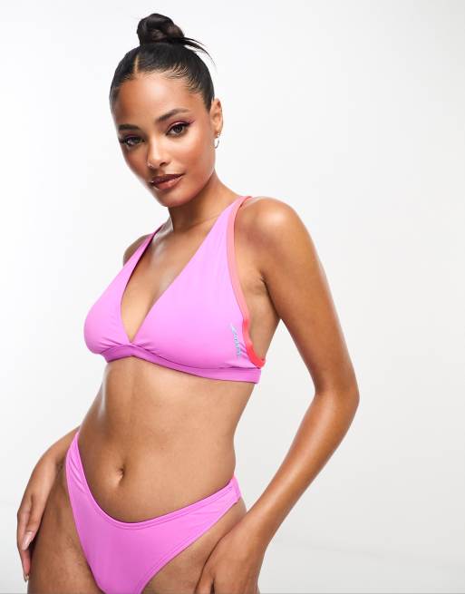 Speedo Flu3nte strappy back bikini set in purple ASOS