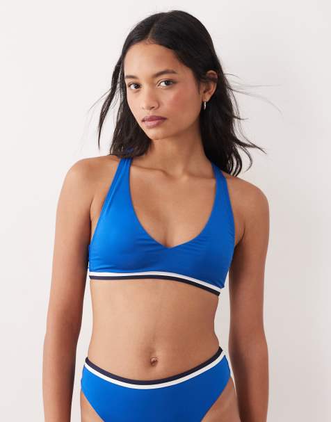 Speedo Jetstream racerback bikini top in blue