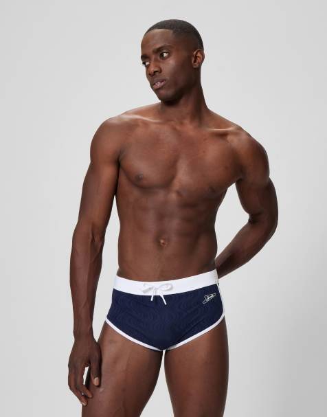Speedo Jetstream texture 3.5" swim brief in navy - view 1