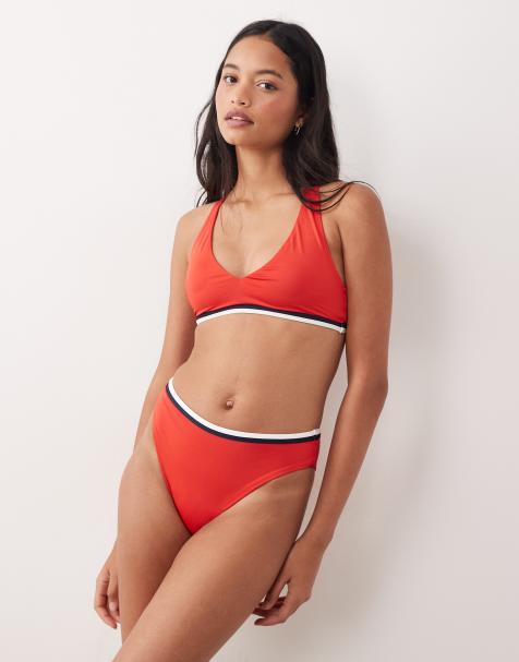 Speedo Jetstream texture scoop bikini bottom in red - view 1