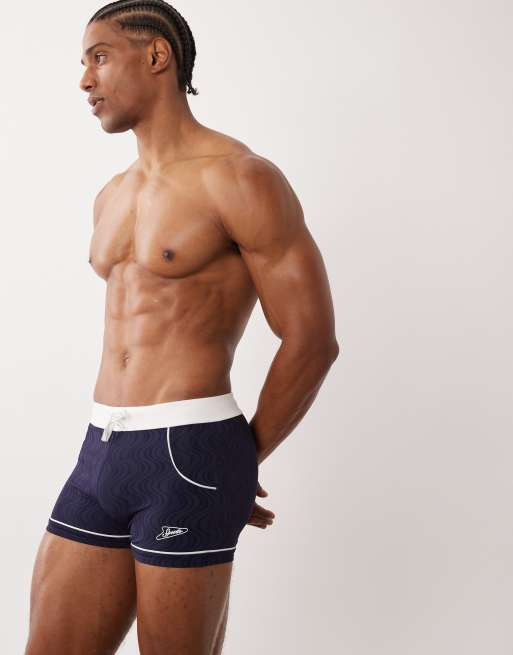 Speedo Jetstream textured aquashort in navy, 3 of 5