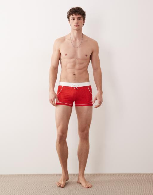 Speedo Jetstream textured aquashort in red, 2 of 5