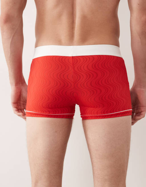 Speedo Jetstream textured aquashort in red, 4 of 5
