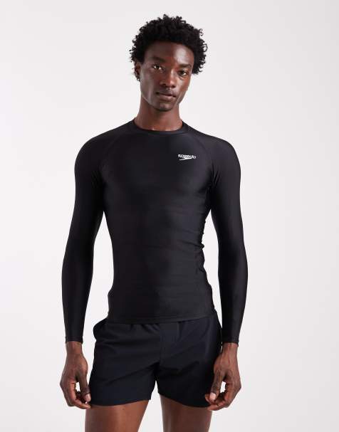Speedo Long sleeve rash top in black - view 1